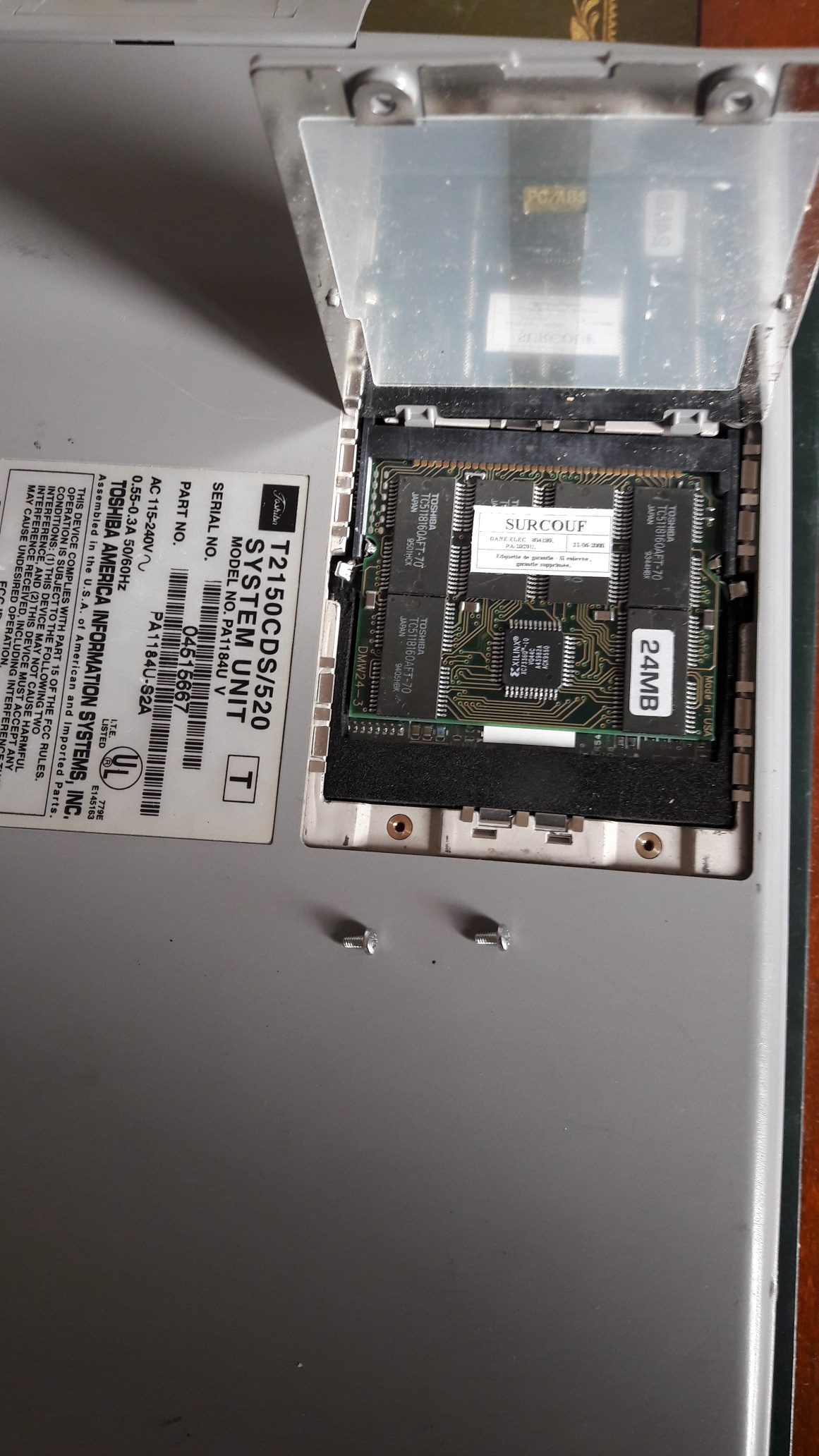 Extension de mmoire RAM  24Mo (PA2029U)